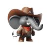Cowboy Elephant Stickers